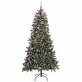 vidaXL Umelý vianočný stromček Zelená 240 cm PVC, plast a oceľ