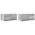 vidaXL TV stolíky 2 ks sivý dub sonoma 60x31x25,5 cm spracované drevo
