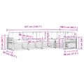 vidaXL Záhradná súprava gaučov 6 ks Biela a svetlosivá Polyester