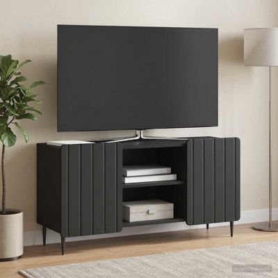 vidaXL TV skrinka 102 x 34,5 x 52 cm Čierna Kompozitné drevo