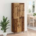 vidaXL Highboard Staré drevo 69,5 x 34 x 180 cm Kompozitné drevo