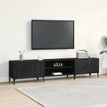 vidaXL TV skrinka 180 x 31,5 x 40 cm Čierny dub Kompozitné drevo