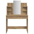 vidaXL toaletný stolík so zrkadlom Artisan Dub 96x39x142 cm