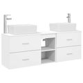 vidaXL Set kabinetov do kúpeľne 3 ks Biela 53 x 34,5 x 63 cm