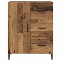 vidaXL Servírovacia skriňa Staré drevo 69,5 x 34 x 90 cm