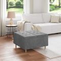 vidaXL Ottoman s Úložným Priestorom Tmavo šedá 80 x 80 x 45 cm Zamat