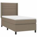 vidaXL Boxspring posteľ s matracom sivohnedý 100x200 cm látka