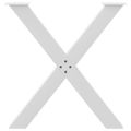 vidaXL Nohy k jedálenskému stolu v tvare X, 3 ks, biele, 80 x (72-73) cm, oceľové