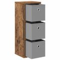 vidaXL Servírovacia skriňa so zásuvkou Staré drevo 25,5 x 22 x 69,5 cm