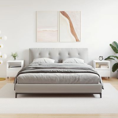 vidaXL Nočné stolíky 2 ks biele 40x35x50 cm kompozitné drevo