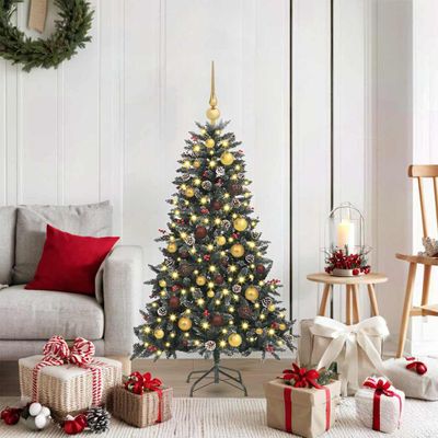 vidaXL Umelý vianočný stromček Zelená 120 cm PVC, plast a oceľ