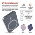 Powerbanka EMOS WI 522 /B0555GY/, 5 000 mAh, 20 W+Wireless, sivá