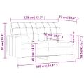 vidaXL 2-miestna pohovka s vankúšmi čierna 120 cm látka