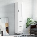 vidaXL Vysoká skrinka biela 34,5x34x180 cm spracované drevo