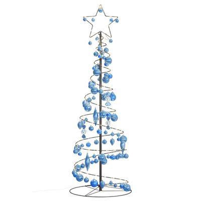 vidaXL LED vianočný stromček s ozdobami 100 LED teplá biela 150 cm