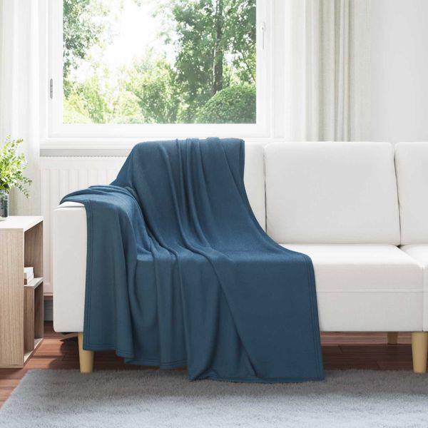 vidaXL Prikrývky na hodenie 6 pcs Námornícka modrá 170 x 130 cm Flís