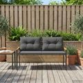 vidaXL Vonkajšia lavička 2 -Seater 116 x 67,5 x 72 cm polyratan