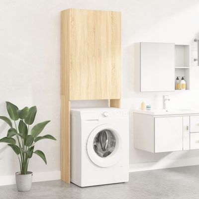 vidaXL Skrinka na práčku, dub sonoma 64x25,5x190 cm