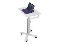 Vozík - pre tablet - uzamykateľný - oceľ s práškovým náterom - biela, hliník - veľkosť obrazovky: až do 12" - kompatibilný s TAA - pre Microsoft Surface 2, 3, Pro, Pro 2, Pro 3, Pro 4, RT