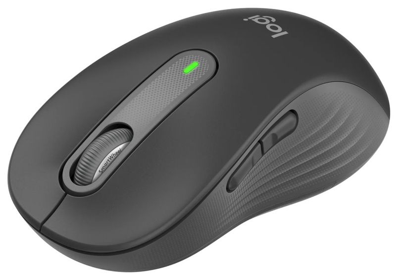Logitech myš Signature M650 L Wireless Mouse for Business/ grafitová Myš, bezdrôtová, optická, 4000DPI, 5 tlačidiel, Bluetooth, USB, sivá