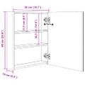 vidaXL LED kúpeľňová zrkadlová skrinka dubová 50x14x60 cm
