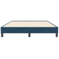 vidaXL Posteľný rám boxsping bez matracom tmavomodrý 140x210 cm zamat