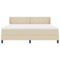 vidaXL Posteľ s pružinovým rámom Krémová 200 x 180 cm látka