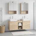 vidaXL Sada kúpeľňového nábytku 5 pcs Dub sonoma
