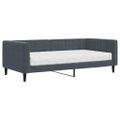 vidaXL Denná posteľ s matracom tmavosivá 90x190 cm zamat