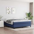 vidaXL Posteľný rám boxspring s matracom modrý 160x200 cm látka