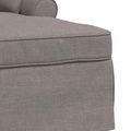 vidaXL Pufa s sukňou 3 ks Sivohnedá látka 91 x 157 x 91 cm