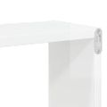 vidaXL Nástenné police 2ks, lesklé biele 80x15x26,5cm kompozitné drevo