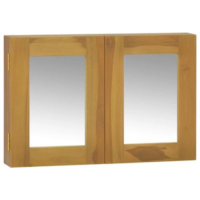vidaXL Zrkadlová skrinka 60x10x40 cm masívne tíkové drevo