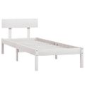 vidaXL Posteľný rám, biely drevený masív 75x190cm malé jednolôžko