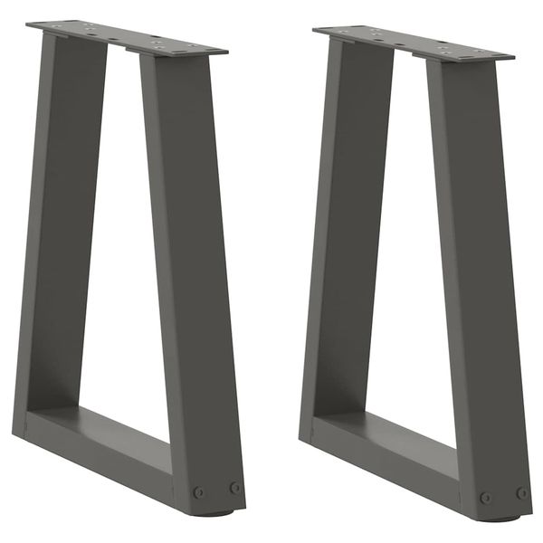 vidaXL Nohy konferenčného stolíka v tvare V, 2 ks, antracitové, 38 x (42-43,3) cm, oceľ
