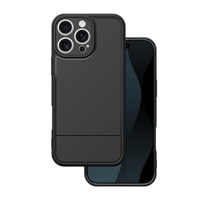 Jednoduché uhlíkové puzdro pre iPhone 16 Pro Max 6,9" čierne