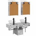 vidaXL Set kabinetov do kúpeľne 5 pcs Betónovo sivá 43 x 16 x 62,5 cm