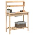 vidaXL Stôl na presádzanie s umývadlom 147,5x44x139,5 cm jedľový masív