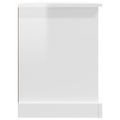 vidaXL TV skrinka lesklá biela 99,5x35,5x48 cm kompozitné drevo
