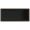 vidaXL Záhradné kvetináče s policou 2ks hnedé 70x28x70 cm polyratan