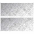 vidaXL Schodový rošt 2 ks 50 x 20 cm Strieborná Hliník Obdĺžnikový