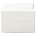 vidaXL Knee Pillow Biely Pamäťová pena a polyester 26 x 21,5 x 15 cm