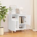 vidaXL Komoda biela 60x35x70 cm spracované drevo