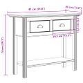 vidaXL Konferenčný stolík BODO biely 91x35x74 cm borovicový masív