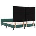 vidaXL Posteľ s pružinovým rámom Tmavozelená 140 x 190 cm Zamat