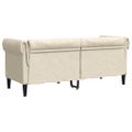 vidaXL Kreslo Chesterfield, 2-miestne, ľan