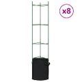 vidaXL Mriežky na paradajky s vreckami na rastliny 8ks 154cm oceľ a PP