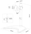 Neomounts Select  NM-D335BLACK / Flat Screen Desk mount (10-30") desk clamp/stand/grommet / Black Stojan, VESA, stolní, pro plochý monitor, úhloprícka 10"-30", náklon 90°, otácení 90°, rotace 360°, nosnost 10kg, cerný