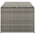 vidaXL Záhradný úložný box sivý 180x90x70 cm polyratanový
