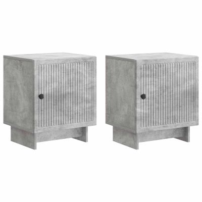 vidaXL Nočný stolík 2 pcs Betónovo sivá 43 x 34,5 x 50 cm